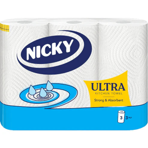 Nicky Kitchen Roll 3 Ply Kitchen Towel Tissue Paper