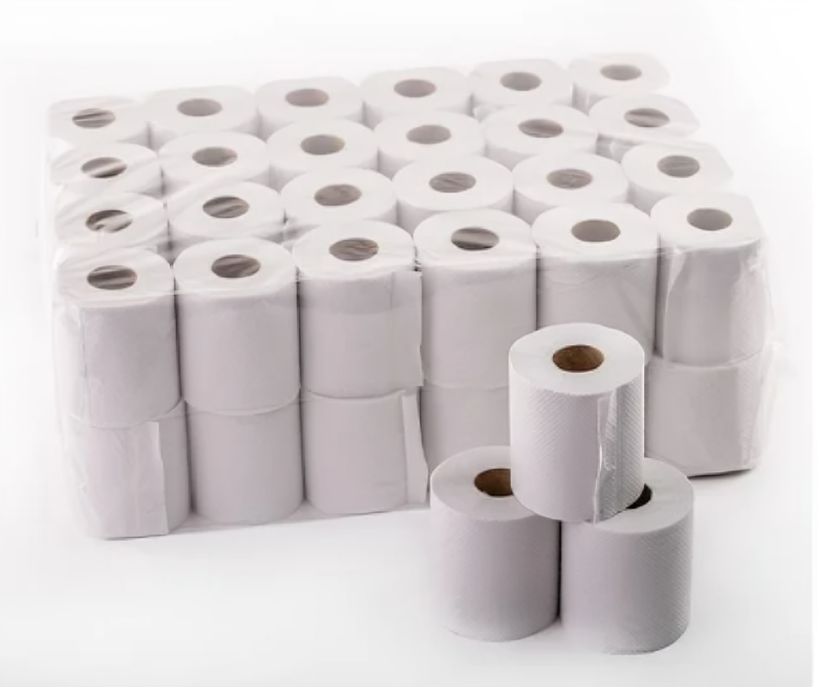 48 x 2 Ply Jumbo Toilet Roll Quilted Pure Soft 220 Sheets (12x4 Packs)