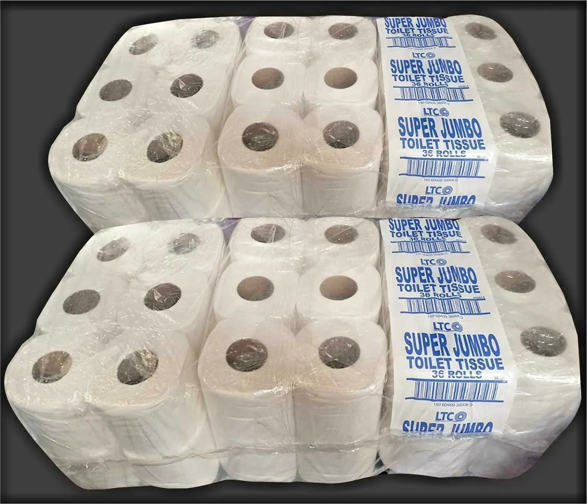 Domino Super Rollo 36 Pack Super Jumbo Toilet Roll Quilted Paper Pure Soft – Manchester Paper