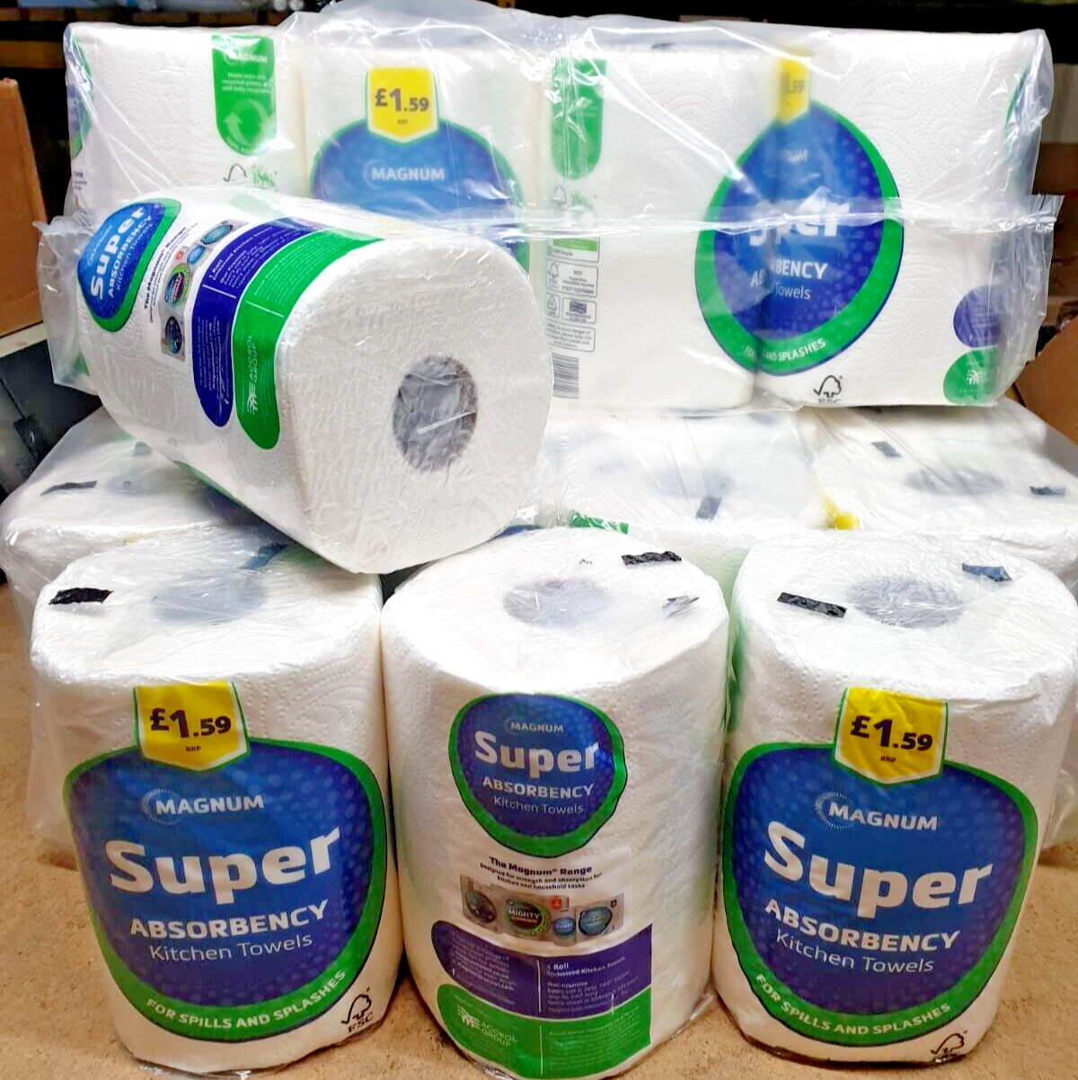 Super Jumbo Kitchen Roll Paper Towel 2 Ply