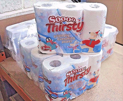 Thirsty White Kitchen Roll 3 Ply