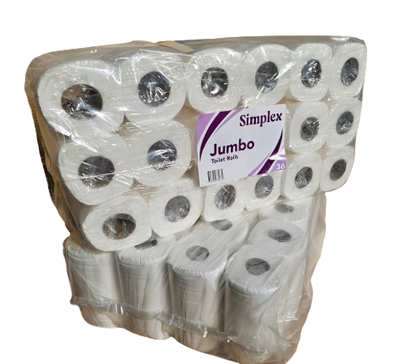 36 Simplex Jumbo Toilet Roll 2 Ply Quilted 9x4packs