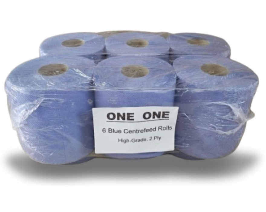 2 Ply Blue Centrefeed Eco Roll (6 Rolls)