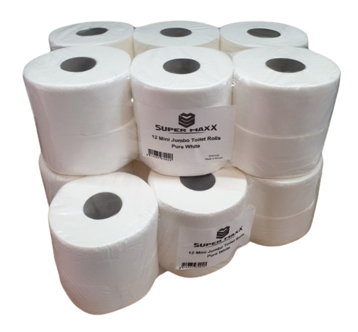 2 Ply Mini Jumbo Toilet Rolls - Not Reycled