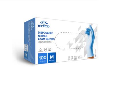 Nitrile Blue Disposable Gloves Powder Free - Sizes L / M / XL