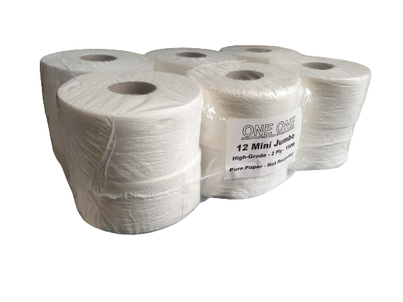 12 Pack Mini Jumbo Toilet Roll 150 Meter