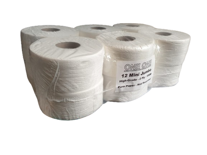 12 Pack Mini Jumbo Toilet Roll 150 Meter