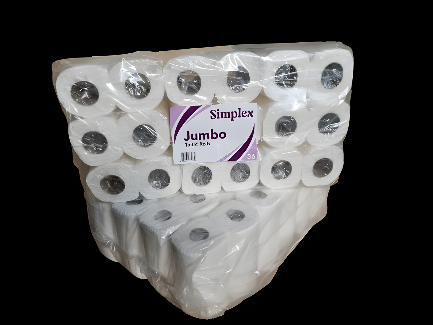 36 Simplex Jumbo Toilet Roll 2 Ply Quilted 9x4packs