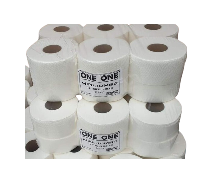 24 Mini Jumbo 2 Ply Toilet Rolls - Not Recycled