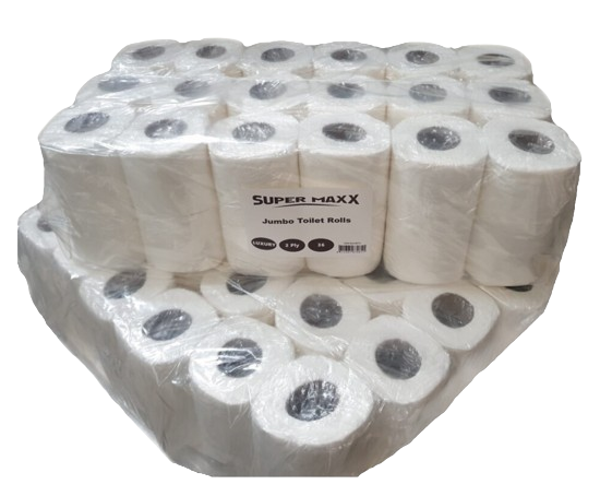 36 Pack Jumbo Toilet Roll 2 Ply Quilted - Packed in 4's (9x4)