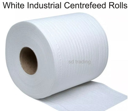 6 Pack 2 Ply White Centrefeed Rolls 150M Embossed