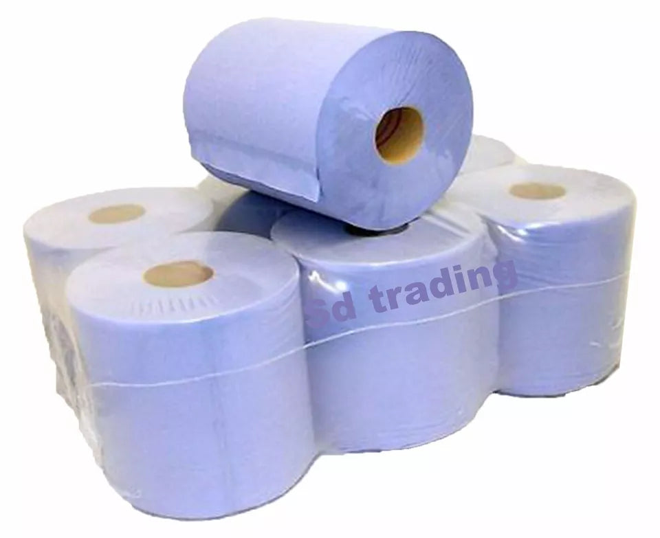 12 x Blue Roll 150M 2 Ply Industrial Centrefeed