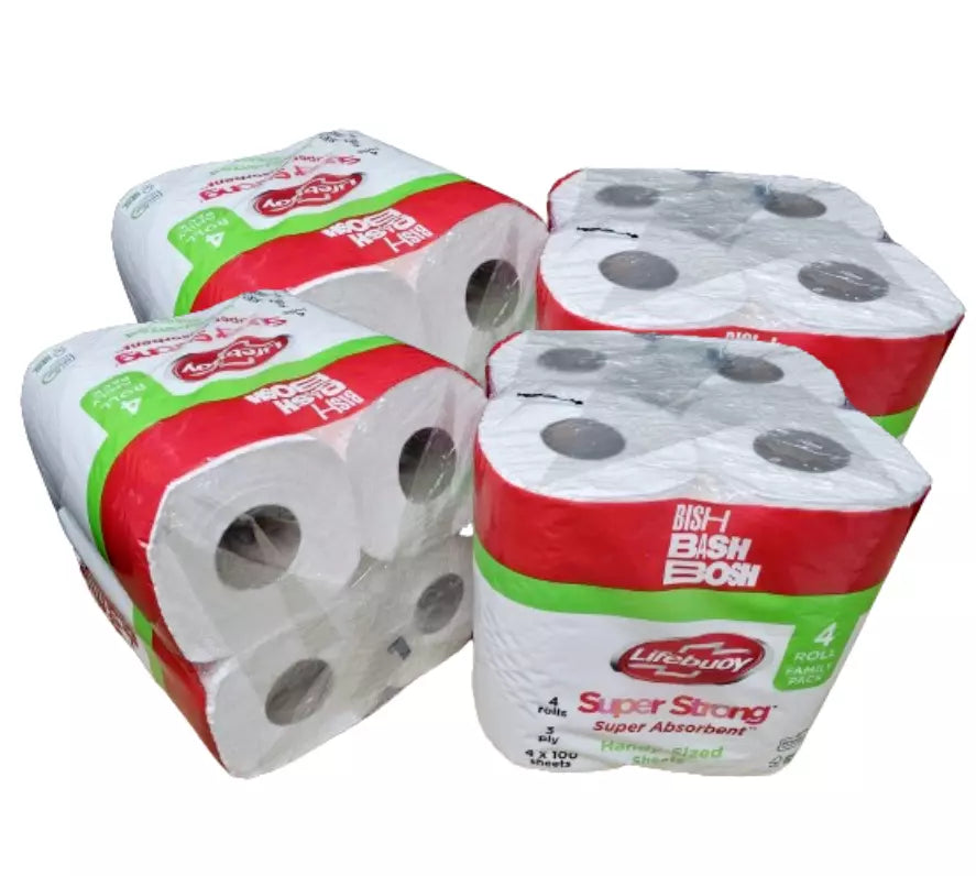 3 Ply Kitchen Roll White Premium Quality Luxury Super Absorbent 100 Sheets Roll